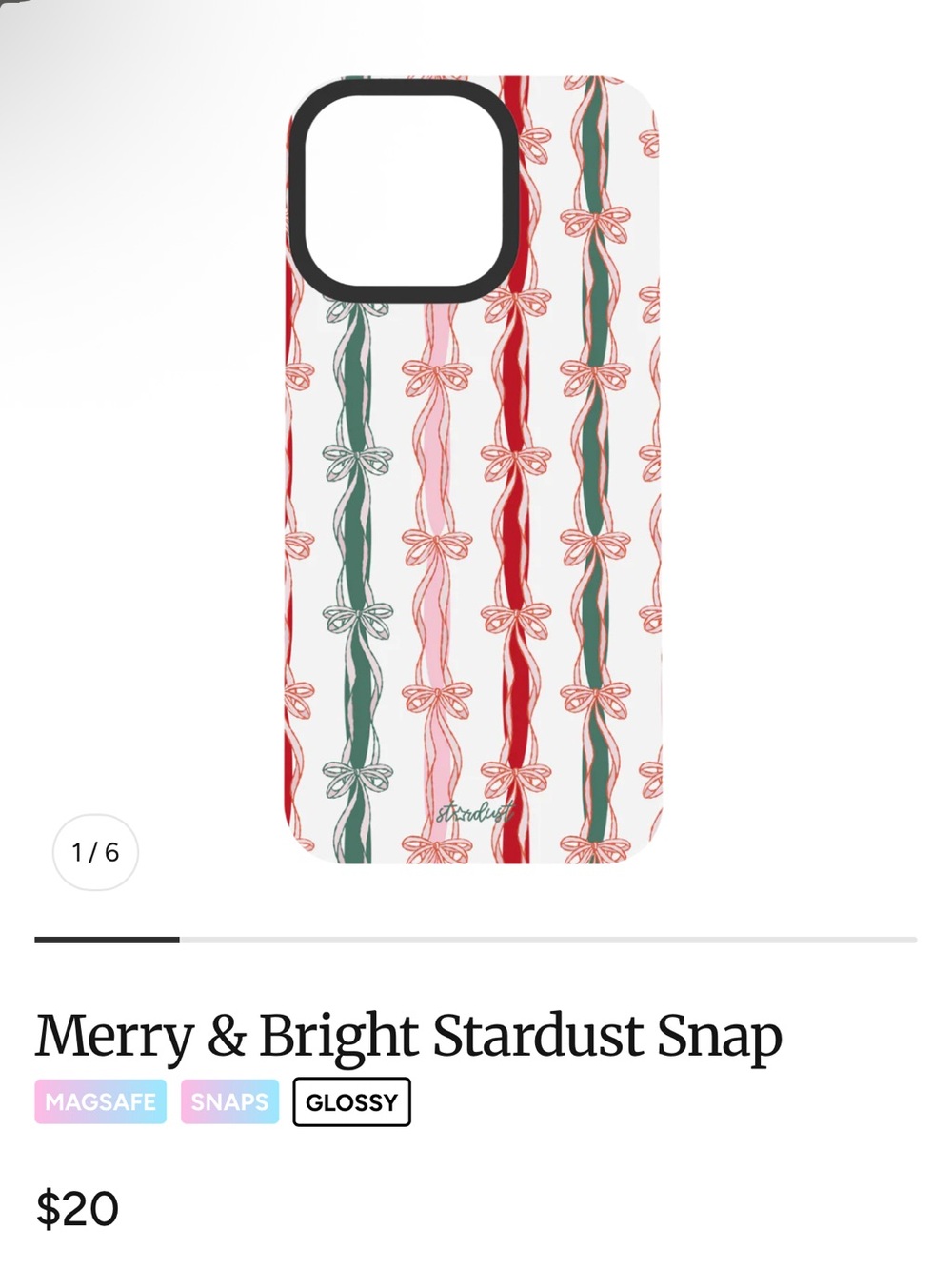 Merry & Bright iPhone 16 Pro Max Stardust Snap